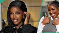 "God who go fit hold mine?" Hilda Baci shares pics of lover holding her backside, hides his face