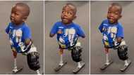 "He is strong": Determined physically challenged boy learns to walk with prosthetics, video goes viral