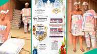 Businessman wears Dangote cement sacks with his fiancée for their pre-wedding shoot, shares why