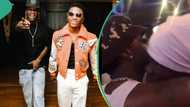 Seyi Vibez all smiles as he meets Wizkid in club, bows to give him tight brotherly hug, video trends