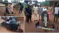 Talented 20-year-old Nigerian who built motorbike that looks like helicopter, machines gets scholarship