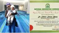 Proud mum of 4 kids mocked as a 'baby making machine' gets award for best thesis in Nigeria, many react