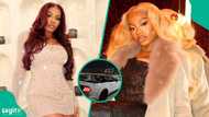"Tumi no go sleep well tonight": Reactions as BBN's Angel Smith shows off new ride weeks after marital drama