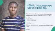 Bricklayer's son who scored 323 in JAMB gains admission into Federal University of Technology Akure