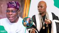Banter between Ex-President Olusegun Obasanjo and Charly Boy at event sparks reactions: "Epic collabo"