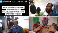 "Balablueee to the seat of power": KWAM 1 features 9ice in new victory Fuji song for Tinubu, shares video