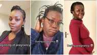 Pretty lady becomes unrecognisable during pregnancy, she shares stunning before and after video
