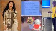 Dowen College: Tonto Dikeh takes flowers to school gate on late Sylvester’s 12th birthday, fans moved to tears