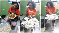 "Will you support me?" Nigerian lady 'starts' fryathon, vows to fry puf puf for 130 hours, photos emerge