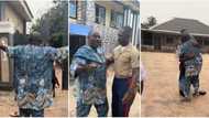 Nigerian dad pulls shoes, runs with happiness as son serving in US Army returns home, joyous video goes viral