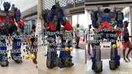 Drama as Nigerian man builds gigantic robot and storms mall, people gather to watch it dance with swag