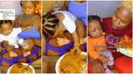 "Who no like better thing?" Baby rejects milk, insists on big chicken, video of her action goes viral
