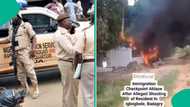 Angry youths burn down immigration office in Lagos after stray bullet hit woman, video emerges