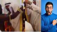 Video shows African local chiefs "giving long chain of gold to Arab in exchange for Jalabia"; many react