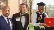 "You dey try for your children": MC Oluomo gushes as his son graduates with flying colours abroad, many react
