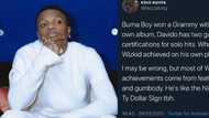 Man claims Wizkid has ‘gumbody’ achievements, says Burna Boy won Grammy, Davido has 2 gold certifications