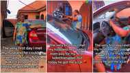 "Reward of believing": Nigerian man gifts wife who stayed with him when he was broke new car, video trends