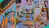 Nigerian man shows off multicoloured interior of his duplex, video causes buzz on TikTok