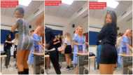 “See as people pikin fine”: Nigerian student dances sweetly in class with her mates, video goes viral