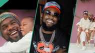"Children bring happiness": Patoranking blushes, hugs his daughters as they join him in sweet video