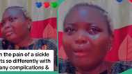 "I want a change" - Lady living with sickle cell cries to God for help, shows medical report