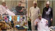 2023: Photos emerge as Peter Obi, Yusuf Baba-Ahmed meet with Babangida, Abdulsalami