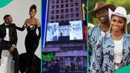 JP2025: Priscilla Ojo, Juma Jux's wedding pics displayed in Times Square, New York, Iyabo Ojo reacts