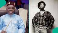 Chiwetalu Agu shares throwback photo of his youth, hails himself: "The most handsome man in Africa"