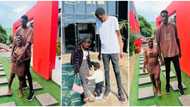 "He is perfect": Photos emerge as very tall man flaunts his short lover, sends netizens into a frenzy