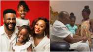 "Daddy and his besties": Ebuka's wife shares adorable video of their daughters gushing over their grandpa