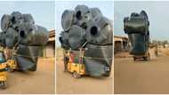 This man can drive Nigeria: Keke rider makes people shiver, uses tricycle to carry 6 tanks in stunning video