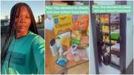 Food bank in Canada: Nigerian lady sees free provisions in school, says life abroad is sweet