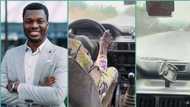 "His hands are shaking": Nigerian man cries out after boarding elderly man's car, video trends