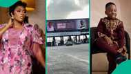 Wumi Toriola marks son's 7th b'day with giant billboard display, shares promise she made to him