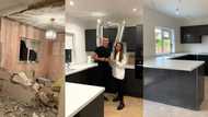 Young couple transform dilapidated bungalow into tasteful building, share beautiful photos of its new look