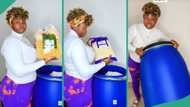 Lady in UK Buys Lots of Food Stuff, Packages it And Sends to Nigeria For Her Family Members