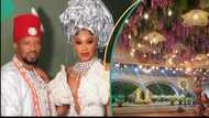 Sharon Ooja's wedding interior decor wows many as they compare it to other celebrities': "So classy"