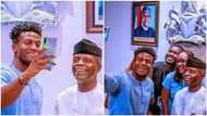 Popular 27-year-old Nigerian robotics engineer visits Nigeria, gets great welcome from Osinbajo (photos)