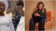 "Politics na ur mate": Funke Akindele grabs mic inside cele church, says she's a lost sheep that is back home