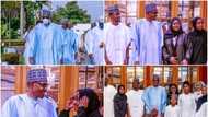 Bidiyo da hotuna: Yadda Buhari ya yi sallar Idi da iyalansa a Abuja