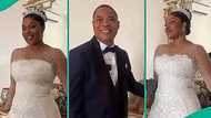 Bride rubs only powder on wedding day to please her man, video shows him gushing over her