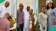 Video of Bishop Oyedepo praying for Tope Alabi's daughter and her husband warms hearts