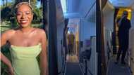 "My dad booked 1st class flight and left me in economy": Lady shares video, netizens react