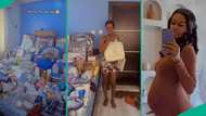 Pregnant woman proudly shows off her baby things worth N1.8m, video sparks mixed reactions