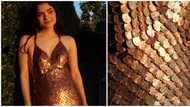 Amazing fashion DIY: Lady makes gorgeous cocktail dress from over 2,000 coins