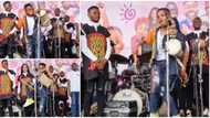 Young boy thrills crowd as he creatively makes beats with the talking drum, video goes viral
