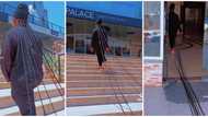 "Low budget Rapunzel": Hilarious reactions trail video of lady with floor-length braids