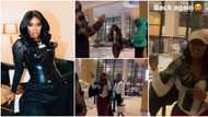 Fans sing for Tiwa Savage after meeting her in hotel lobby, she reacts in heartwarming video: “So lovely”