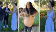 Friend pays actress to pull a pregnancy prank on couple at their wedding (video)