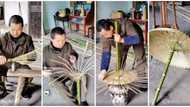 Man crafts beautiful umbrella using bamboo in trending video, impresses many with his creativity